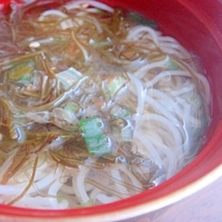 ねこぶまんまで素麺のお吸い物